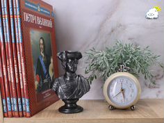 Статуэтка бюст Петр Первый №3, 14 см, металлик