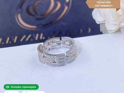 Кольцо Cartier Maillon Panthere белое золото 585 проба 175 шт. бриллиант 1.3369 карат