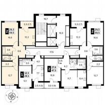 2-к. квартира, 59,5 м², 23/24 эт.